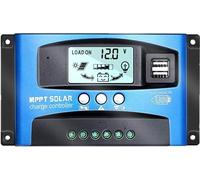 Y&H MPPT 40A 12V/24V Auto Focus Tracking Solar Panel Charge Controller Regulator with Dual USB Port,LCD Display, Model:Wanderer BL912 (Blue)