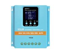 Y&H MPPT 60A Solar Charge Controller 12V 24V 36V 48V LCD Display Battery Intelligent Regulator Max 100V Input Dual USB for Lead-acid/Lithium