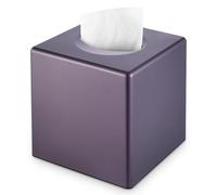 Y-In Hand Tissue Box Cover, Square Facial Cube Tissue Box Holder, Storage Accessories for Bathroom Vanity, Bedroom Countertops, Dressers, Night Stand, Parlors and Offices - Purple