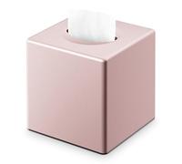 Y-In Hand Tissue Box Cover, Square Facial Cube Tissue Box Holder, Storage Accessories for Bathroom Vanity, Bedroom Countertops, Dressers, Night Stand, Parlors and Offices - Pink