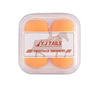 Y.J TAILS Horse Ear Plugs, Equine earplugs, Foam Ball, Block Noise, Soft and Comfortable, Reusable (Orange - 4pcs)