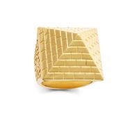 Jewelco London Men's Solid 9ct Yellow Gold Egyptian Pyramid 1 1/2oz 30mm Signet Ring