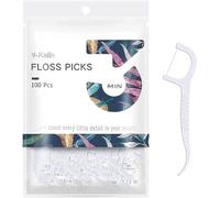 Y-Kelin Dental Floss-100 Pcs Floss Sticks 2 in 1 Resistant Toothpick, Easy and Simple to Use, Deep Clean Tooth Picks Floss Sticks, Teeth Cleaning (100 Count (Pack of 1)), No Flavor