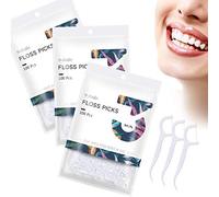 Y-Kelin Floss Picks -100 Pcs Floss Sticks Dental 2 in 1 Resistant Toothpick, Easy and Simple to Use Dental Floss, Deep Clean Tooth Picks Floss Sticks, Teeth Cleaning (300 Count (Pack of 1)), No Flavor