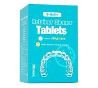 Y-Kelin Retainer Cleaner,Retainer Cleansing Tablets, Denture Cleaning Tablet, Retainer,Dentures,Mouth Guard Cleaner 96 Tablet (96 Count (Pack of 1))