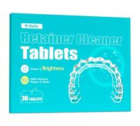 Y-Kelin Retainer Cleaner Tablets - 36 Tablets 1 Month Retainer Cleaning Tablets, Denture Cleaner, Retainer,Dentures,Mouth Guard Cleaner,Aligner Cleaner (36 Count (Pack of 1))