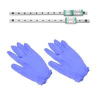 Y Linear Rail Guide Slide Block MGN12 3D Printer Accessories Prusa mk3s Blue Gloves Pair Stainless Steel + Plastic