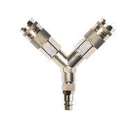 Y Piece with HI Flow Euro Fittings- Air Line Fittings
