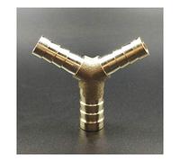 Y-Shape 3 Ways Hose Barb Tail, 4/6/8/10/12/14/16/19mm Reducing Brass Pipe Fitting Splitter Coupler Adapter Connector Water Gas(8 6 6mm)