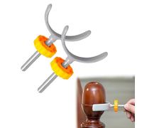 Y-shaped adapter for baby gate, Y spindle for attachment, children's gate and stair railings, extension of the stair safety gate, for stair gates for babies and pets (orange, 2 pieces)