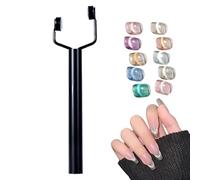 Y-Shaped Gel Polish Magnet, Double Ended Manicure Tool, Strong Suction Wand, Nail Magnet Tool, Professional Nail Tools, Easy to Use, Portable for Nail Studio Manicure
