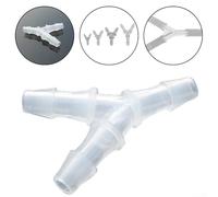 Y Shaped Hose Barb Tee Connector for Drip Irrigation and Garden Applications with Plastic Construction for Reliable Flow Split (15.8MM Y Tee)