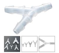 Y Shaped Hose Barb Tee Connector for Drip Irrigation and Garden Applications with Plastic Construction for Reliable Flow Split (4.8mm Y Tee)