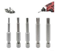 Y-Shaped Screwdriver Bits Set, 5-Piece 50 mm Steel Y3/Y4/Y5/Y6/Y8 Bits with 1/4" Hex Shank for Tri-Wing Screw Removal, suitable for Manual/Electric Screwdrivers and Drills