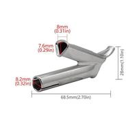 Y-Shaped Welding Nozzle for Hot Air Blower Systems, High-Flow Triangular Outlet, for Durable Metal Construction for Industrial Plastic Welding