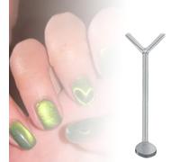 Y Shaped Wire Heart Shaped Cat Eye Effect Nail Tool Perfect For Designs And Salon Use Vfm833 (Silver, One Size)