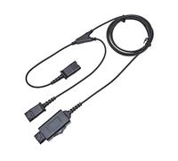 Y-Splitter Adapter Y-Training Cable with Mic Switch Compatible with Plantronics QD Headset for Training Purposes