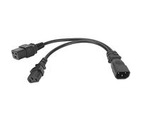 Y Splitter C14 to C13 and C19 Power Extension Cable, Single IEC 320 C14 Male to C13 + C19 Female Splitter Adapter Cable Cord, for Laptop Power Adapters, Desk Lamps