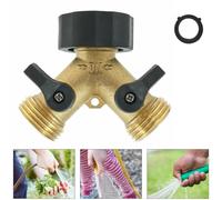 Y Splitter Connector for Washing Machines and Garden Hoses with Lockable Shut Off Valves