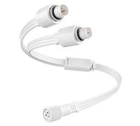 Y-Splitter for eufy Permanent Outdoor Lights E22 & S4 | Y-Shaped Extension Cable for eufy T8L02 & T8L04, IP65 Waterproof, Ideal for Holiday Decorations, 1 Female to 2 Male, White