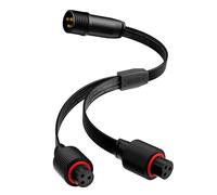 Y-Splitter for Govee Permanent Outdoor Lights Series: Y-Connector Cable 3-Pin Waterproof Connector Compatible with Govee H705A/B/C, H706A/B/C, 1 Male to 2 Female, Holiday & Landscape Lighting, Black