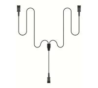 Y-Splitter Headset Adapter Y Training Cable to QD Headset Compatible with Plantronics Quick Disconnect Headsets Splitter Cord Connector for Call Center, Supervising, Training, PC, Landline Phone