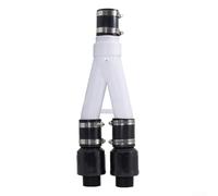 Y-Type Check Valve Dual Pump Mounting Kit for Basement Sump- 1-1/2 Inch Submersible Connector with Backflow Prevention- PVC For Sewage Pump Y-Connector Assembly- White