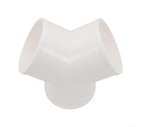 Y-Type Exhaust Duct, PVC Y Shape Splitter Connector for Extractor Fans and Range Hood Vents, 100mm 150mm 200mm White Air Handler(100mm)