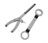 Y Type Flywheel Wrench Set for Motorcycle Pulley Nut Removal with 39mm and 41mm Dual Hex Heads and Adjustable Up to 100mm Opening (2pcs)