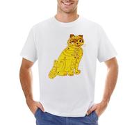 y un lei Abba's Yellow Cat T-Shirt Boys White t Shirts Graphics t Shirt Tops Plus Size Tops Men Workout Shirt White S
