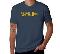 y un lei So Say We All T-Shirt Sweat Shirt Heavyweight t Shirts Short Sleeve t Shirts for Men Navy Blue XL