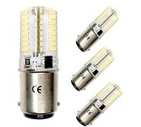 Y.W.Licht Ba15d LED bulb 5W 12V Cool White 6000K Double Contact Equivalent to 50W Halogen Bulb 500 Lumen B15d 1157 LIGHTING Bayonet for Outdoor and Indoor Lighting (Pack of 4, Not Dimmable)