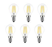 Y.W.Licht E14 Dimmable Bulb Warm White 2700K G45 LED Light Bulb 6W E14 Small Edison Screw Golf Ball Shape, Compatible with 60W P45 ES Mini Globe Clear Filament - Pack of 6