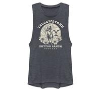 Y Yellowstone Women's Dutton Ranch Distressed Lt Blue Shirt