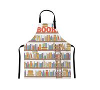 Y YIHANGBEST Books Shelves Aprons with Pockets Ladder for Store Library Reading Club Stairway Women/Man Apron for Kitchen Cooking Chef Server Waitress,Gifts for Adults Friend Dad Mom,27 * 31 Inch
