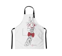 Y YIHANGBEST Grey Funny Giraffe Aprons with Pockets Giraffe in Round Red Glasses Women/Man Apron for Kitchen Cooking Chef Server Waitress,Gifts for Adults Friend Dad Mom,27 * 31 Inch