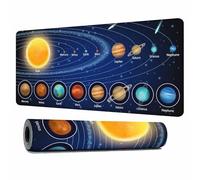 Y YIHANGBEST Planets of The Solar System Desk Mouse Pad Mat Educational Space Orbits and Asteroid Belt Extended Gaming Keyboard and Work Mousepad for Computer,Home,Office 35.4"X15.7"