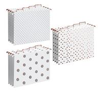 Y YOMA Rose Gold Hanging File Folders, Letter Size, 12 Pack Decorative Paper Hanging Folders with 1/5-Cut Adjustable Tabs, Desktop Filing Ideal for Home and Office Organization, 3 Design
