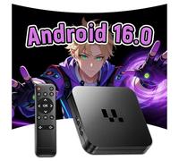 Y1 Android 16.0 TV Box Android Box,2.4G/5G WiFi+Bluetooth+Ethernet,4K Ultra HD Smart TV Boxs with Infrared Remote Control,2GB RAM + 16GB ROM