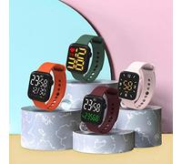 Y1 Heart-Shaped Display LED Digital Sports Watch Children's Electronic Watch Best Loved One Elegant Comfortable for All Occasions (White #65)