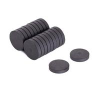 Y10 Ferrite Magnet For Arts, Craft, Science And Diy - 25mm Dia X 5mm Thick - 0.6Kg Pull - Pack Of 20