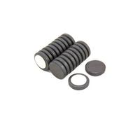 Y10 Ferrite Magnet For Arts, Craft, Science And Diy With Adhesive Foam Pad - 25mm Dia X 5mm Thick - 0.6Kg Pull - Pack Of 20