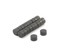 Y10 Ferrite Magnets for Arts, Crafts, Model Making, DIY and Hobbies - 10mm dia x 6mm thick - 0.114kg Pull - Pack of 20