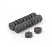 Y10 Ferrite Magnets For Arts, Crafts, Model Making, Diy And Hobbies - 12mm O.d. X 2mm I.d. X 6mm Thick - 0.137Kg Pull - Pack Of 20