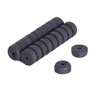 Y10 Ferrite Magnets for Arts, Crafts, Model Making, DIY and Hobbies - 12mm O.D. x 2mm I.D. x 6mm thick - 0.137kg Pull - Pack of 20