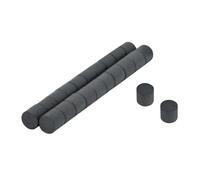 Y10 Ferrite Magnets for Arts, Crafts, Model Making, DIY and Hobbies - 6mm dia x 6mm thick - 0.07kg Pull - Pack of 20