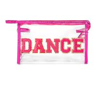 Y1tvei Makeup Bag Printed Travel Bag Clear Transparent Toiletry Bag PVC Waterproof (Rose Red Dance)
