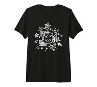 Y2K 90s 80s Retro DJ Tomcat Cat with Headset Headphone Premium T-Shirt