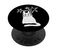 Y2K 90s Ashamed Tomcat Cat in Sack Mask under Starry Sky PopSockets Adhesive PopGrip