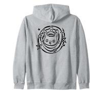 Y2K 90s Bunny Rabbit is Confused under Starry Tail Zip Hoodie